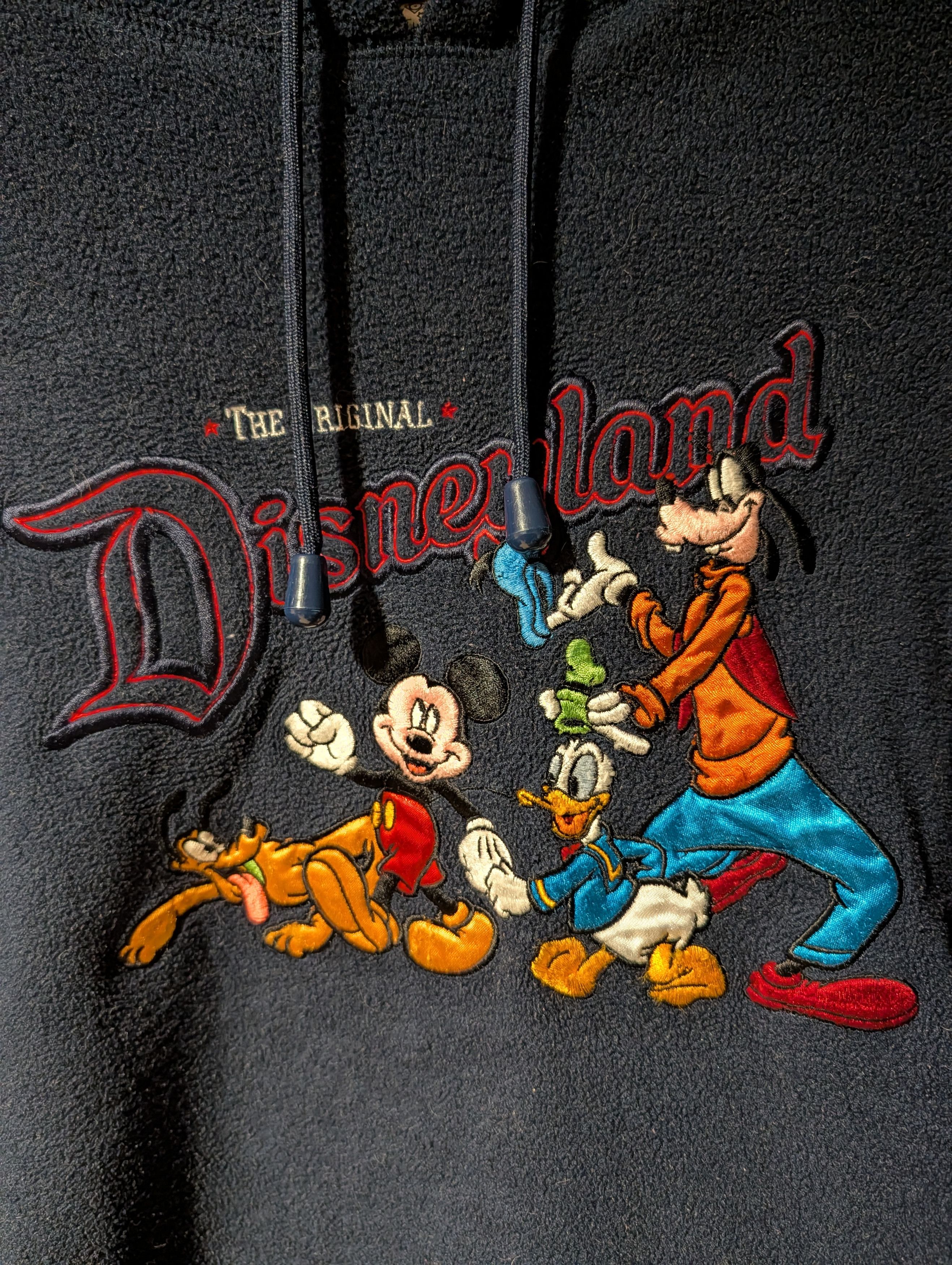 Disney Vintage 90s Disneyland Cast and Crew Mickey Fleece Hoodie Size US L / EU 52-54 / 3 - 2 Thumbnail