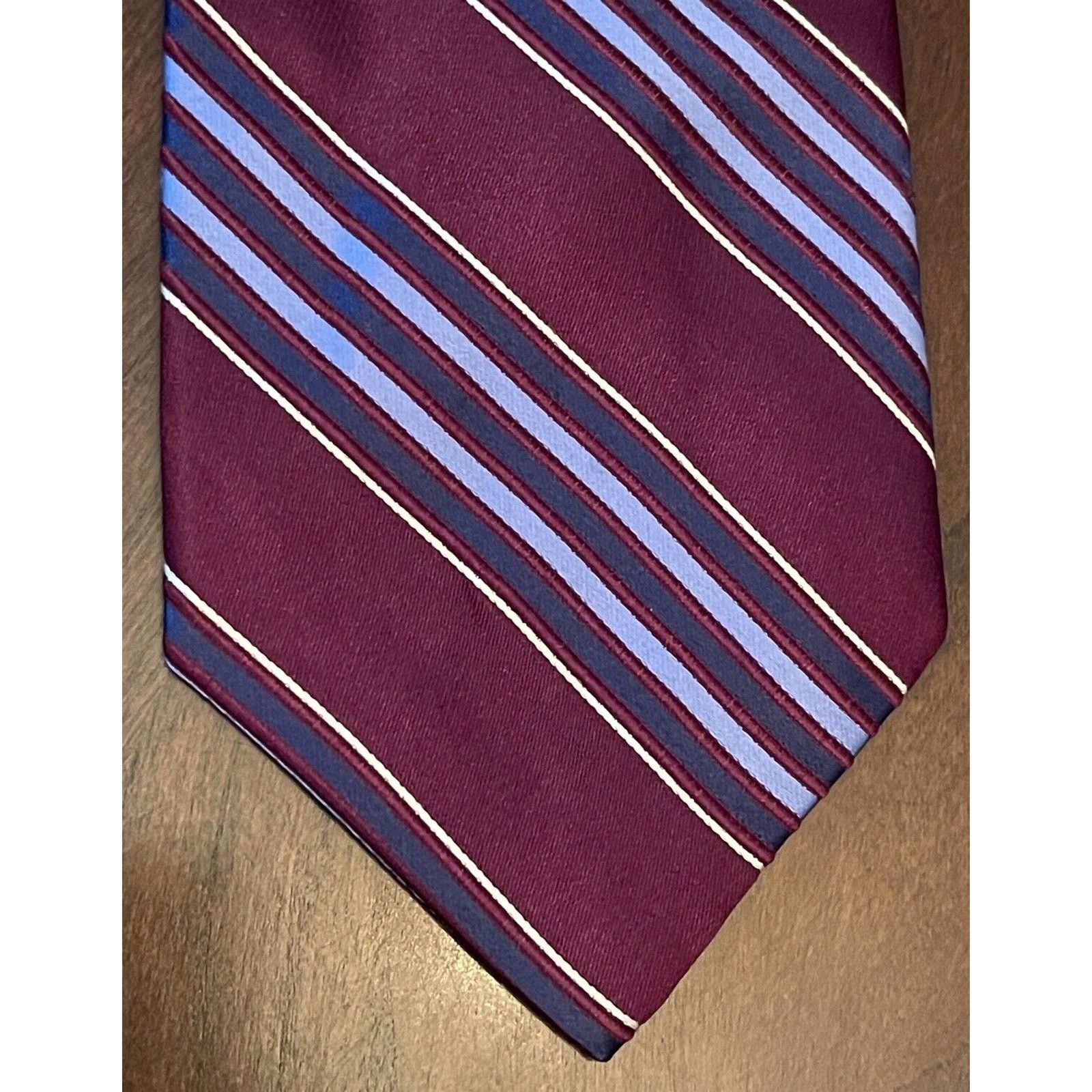 Jones New York Jones New York Burgundy Blue Hand Made Silk Made In China Size ONE SIZE - 1 Thumbnail