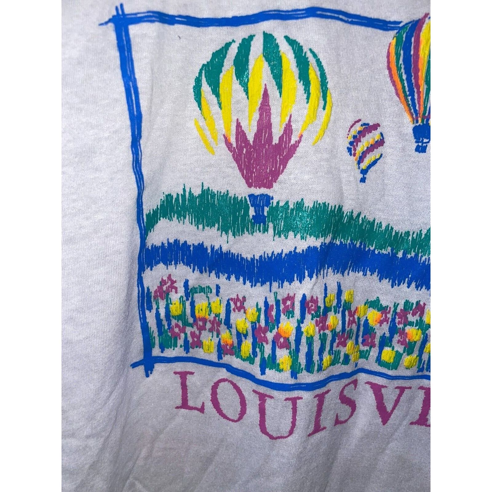 Jerzees Vintage Test Print Shirt Louisville Jackson Hole White L Tee Size US M / EU 48-50 / 2 - 2 Thumbnail