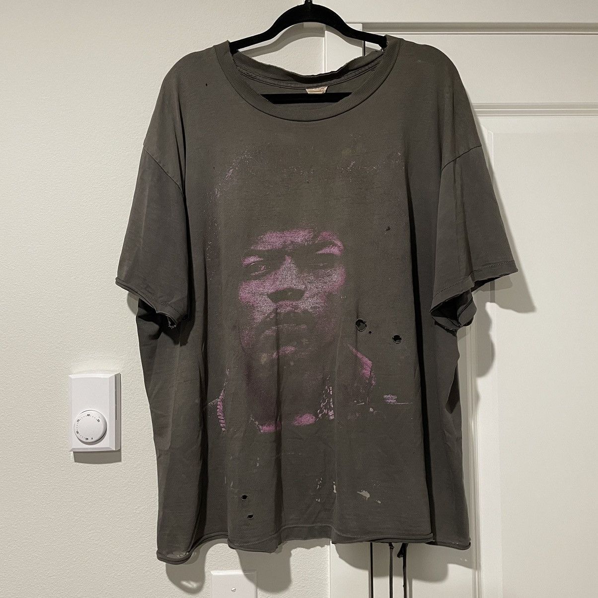 image of Band Tees x Vintage 1994 Jimi Hendrix Solo Tee in Black, Men's (Size XL)