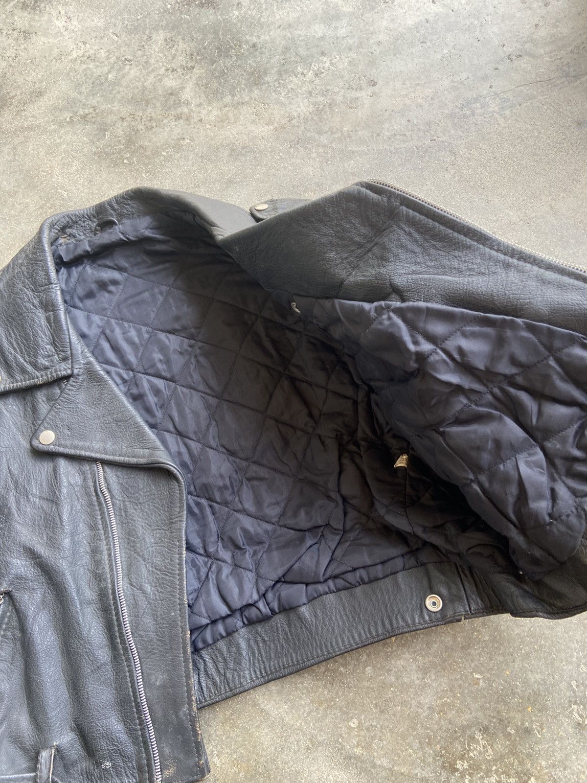 Vintage MARLON BRANDO VTG DOUBLE COLAR GENUINE LEARHER JACKET Size US M / EU 48-50 / 2 - 21 Thumbnail