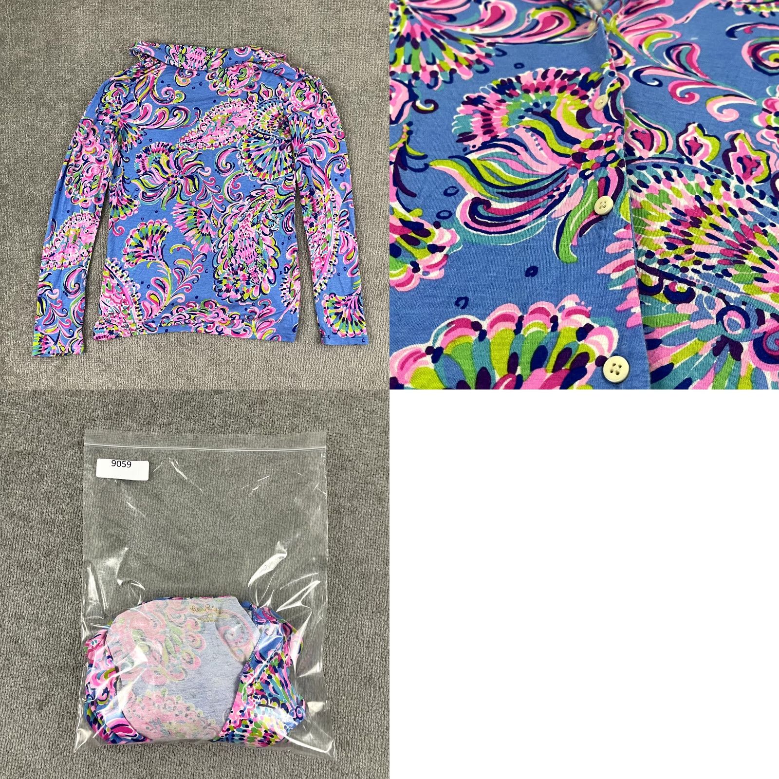 Lilly Pulitzer Lilly Pulitzer Women's XS Pajama Knit Button-Up Shirt Floral Blue Pink Preppy Casual Summer Size XS / US 0-2 / IT 36-38 - 8 Thumbnail