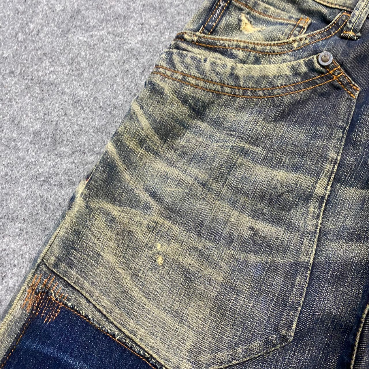 Giorgio Armani 💥Best Offer💥Vintage Armani Jeans Patchwork Denim Size US 32 / EU 48 - 10 Thumbnail