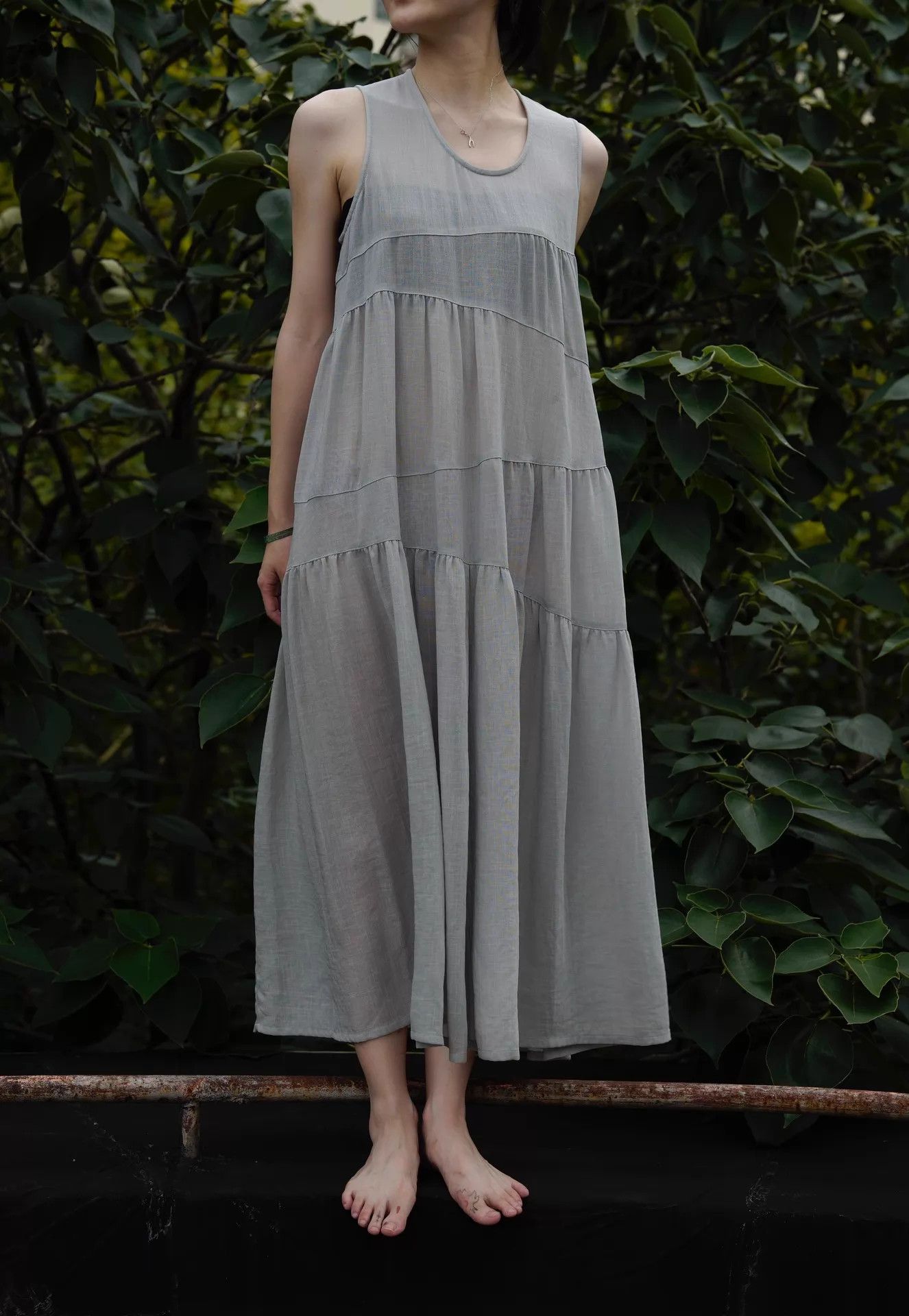 Comme des Garcons CDG 1993 tricot gray sleeveless dress free size Size ONE SIZE - 2 Thumbnail