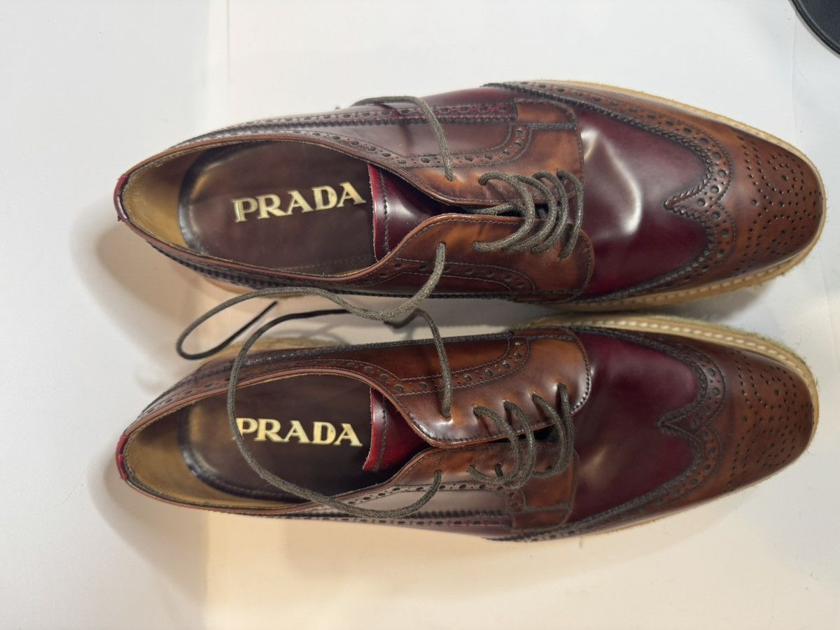 Prada PRADA Espadrille Wingtip Brogues - Like New (Mod. 2EG015) Size US 8.5 / EU 41-42 - 12 Thumbnail