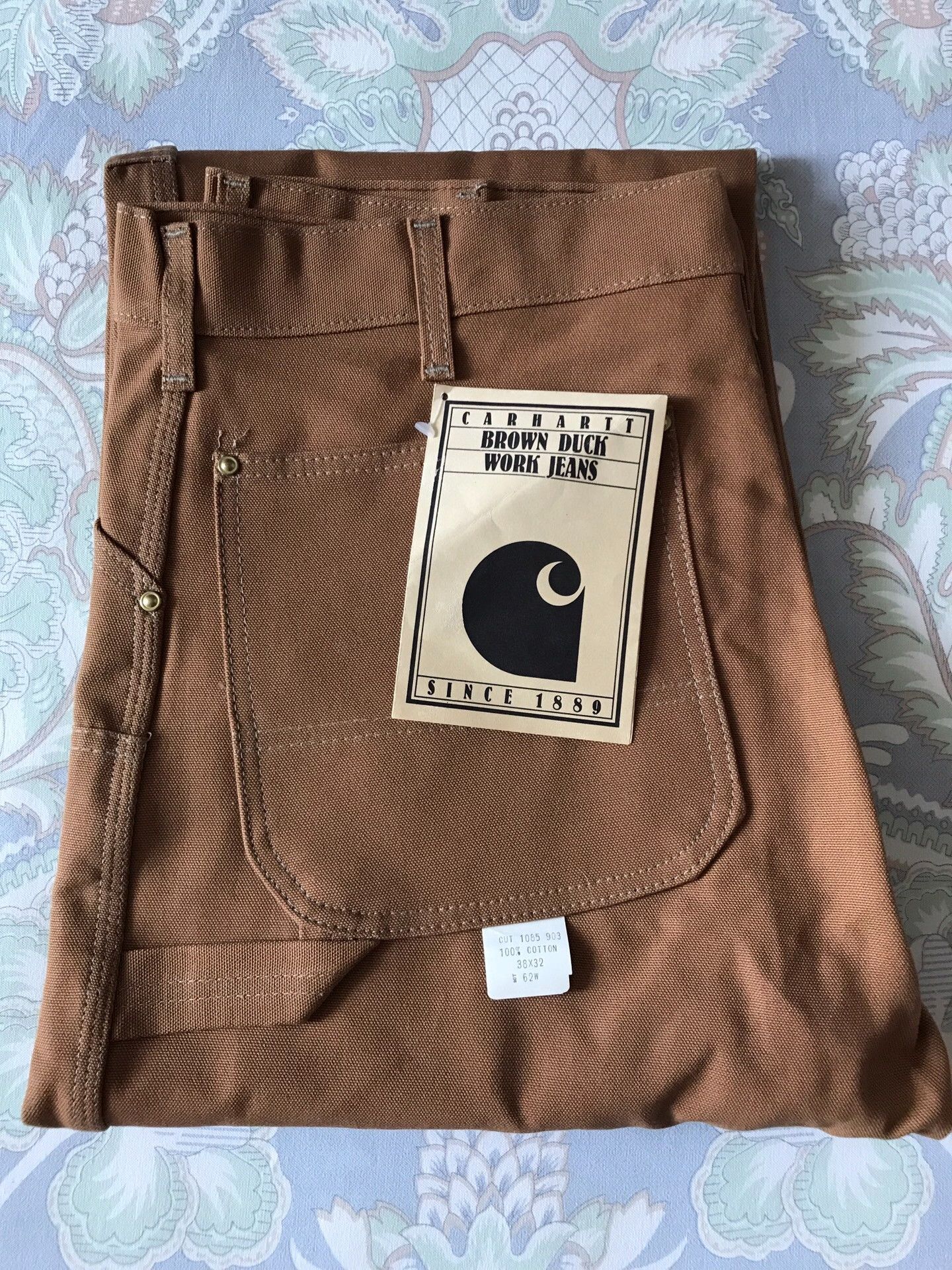 Carhartt 80s US Carhartt Brown Double Knee Work Pants Size US 38 / EU 54 - 1 Thumbnail