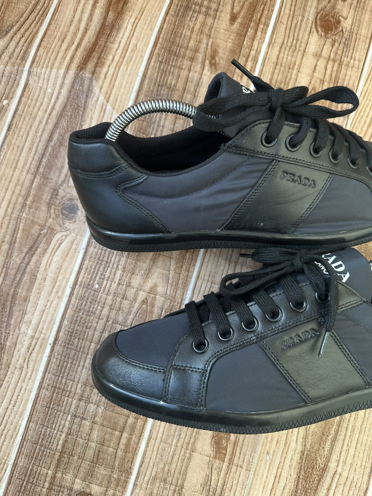 Prada Prada Men’s Nylon-Spazzolato Leather Sneaker Lowtops Size US 10 / EU 43 - 9 Thumbnail