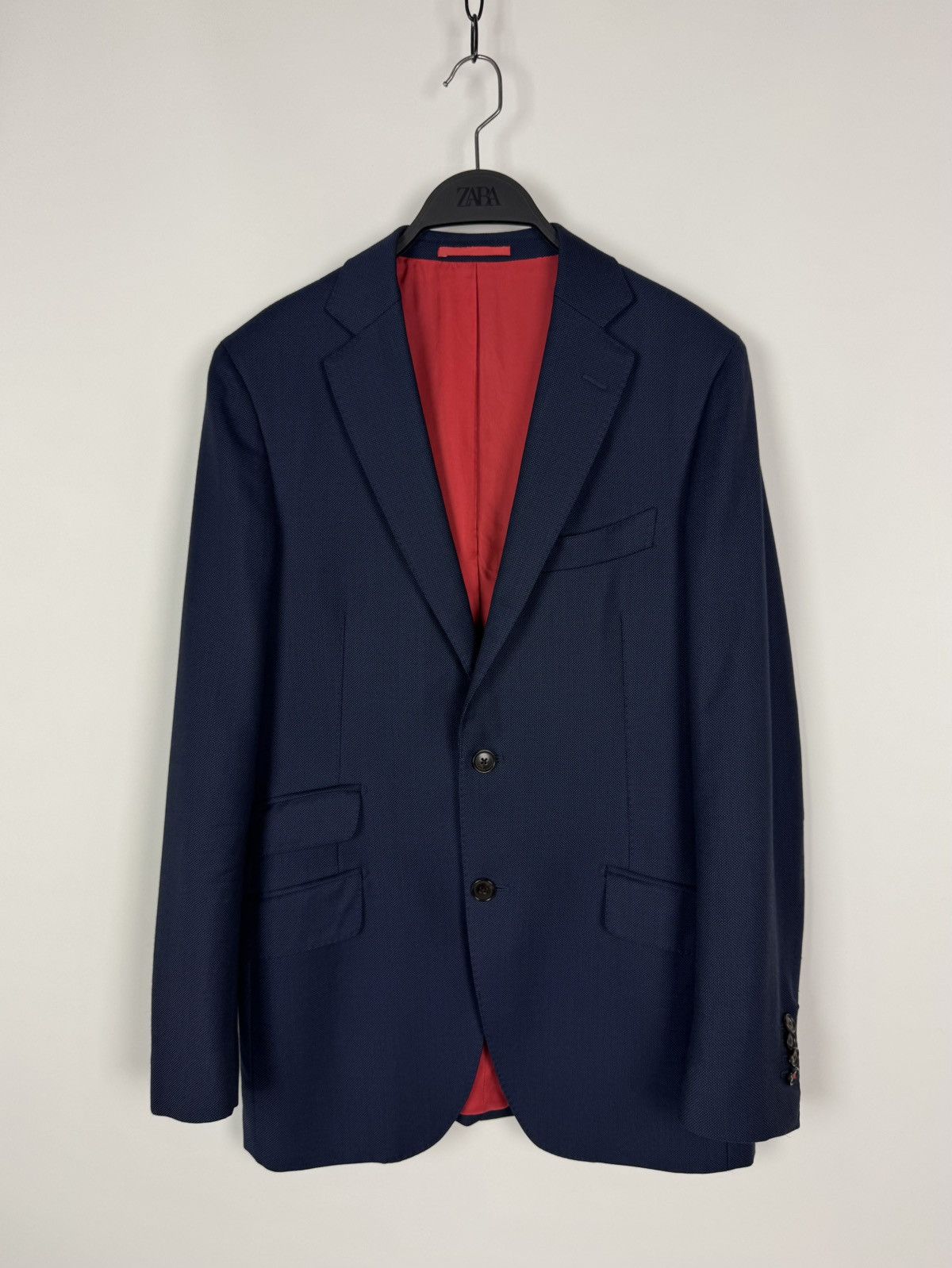 Suitsupply Suitsupply Sienna Wool Blue Men’s Blazer Jacket Size 46S - 2 Thumbnail