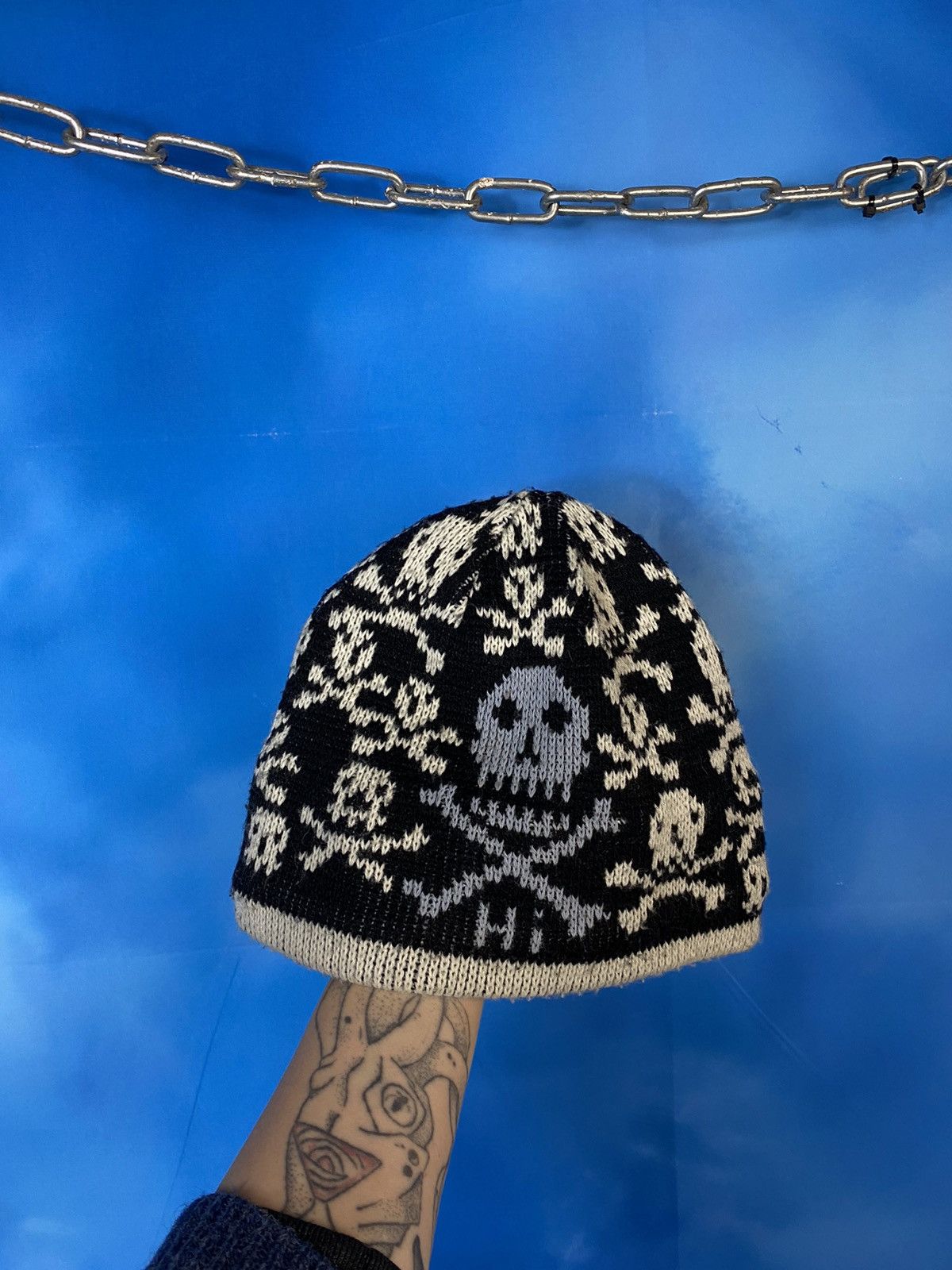 Japanese Brand × Vintage 🔥 Kapital style vintage skull hat y2k sk8 Size ONE SIZE - 2 Thumbnail