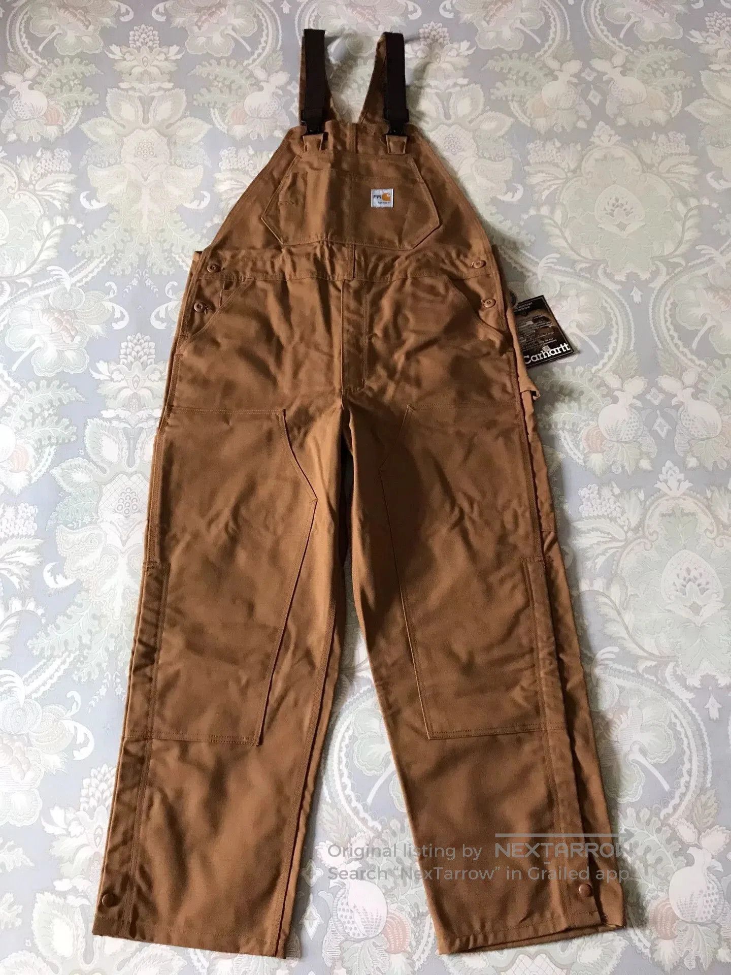 Carhartt Carhartt FRR35 Brown W38L30 Bib Overalls. Size US 38 / EU 54 - 3 Thumbnail