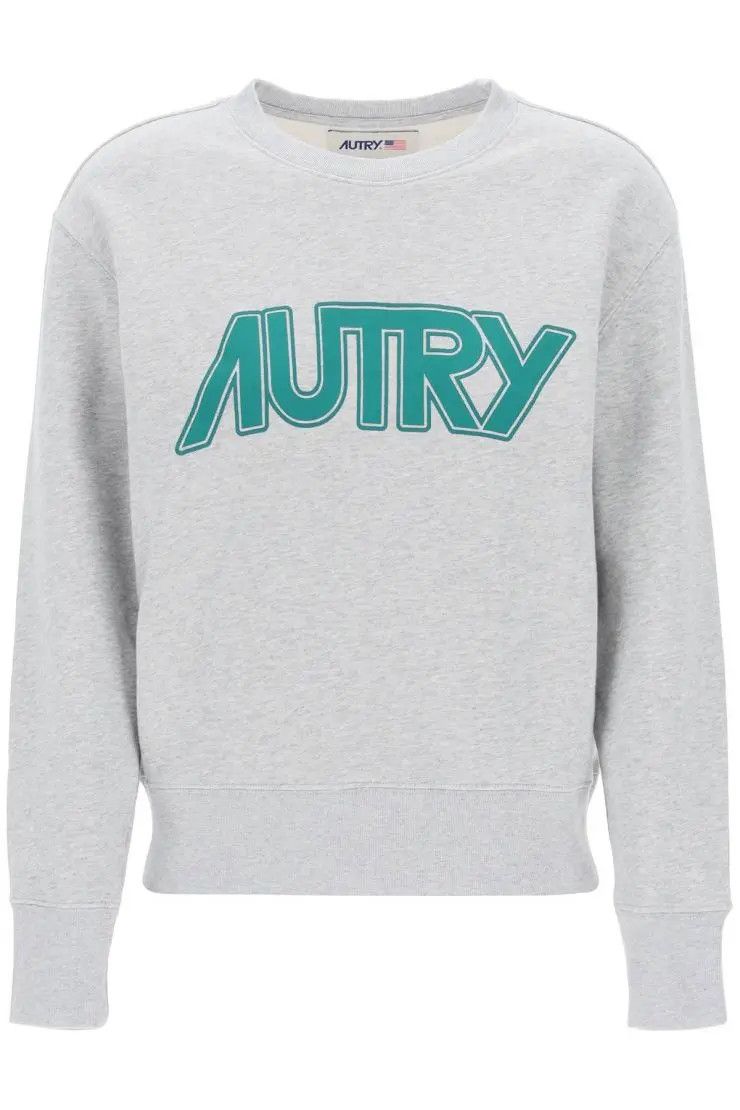 image of Autry O1S22I1N0324 Logo Sweatshirt In Grey, Women's (Size Large)