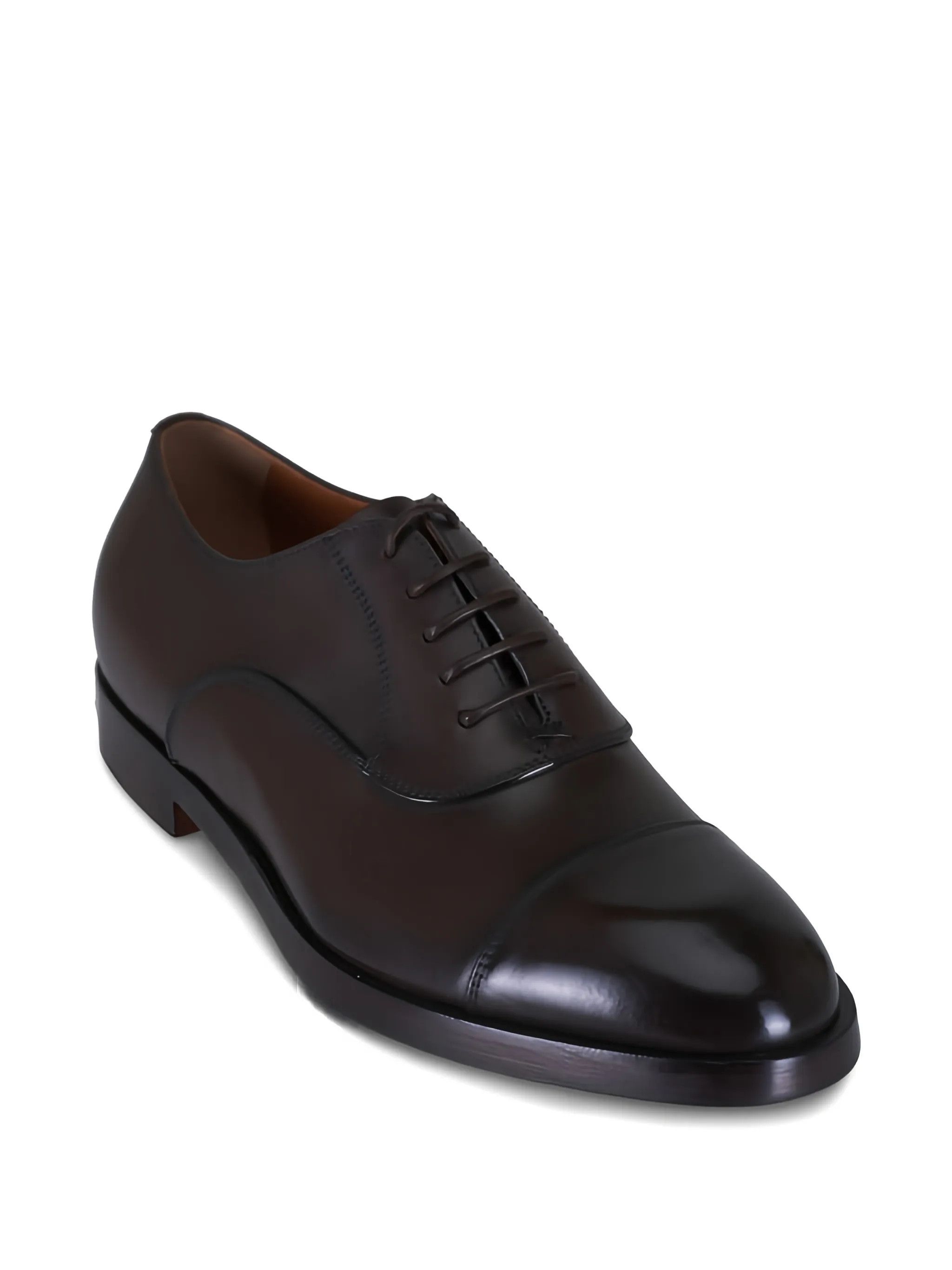 Ermenegildo Zegna os11x0226 Leather Torino Oxford Shoes in Dark Brown Size US 8 / EU 41 - 2 Thumbnail