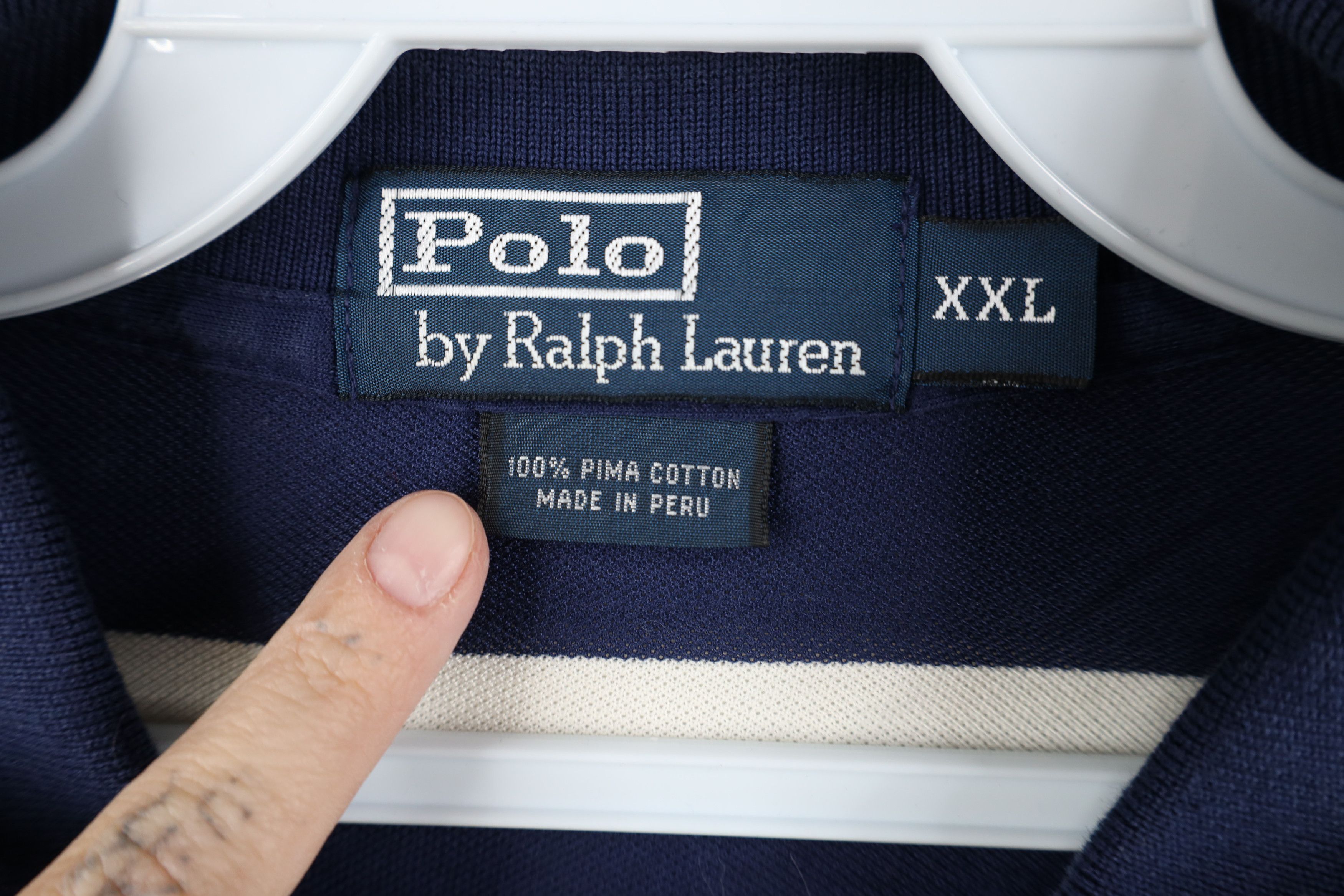 Ralph Lauren Vintage 90s Ralph Lauren Collared Golf Polo Shirt Stripe Size US XXL / EU 58 / 5 - 6 Thumbnail