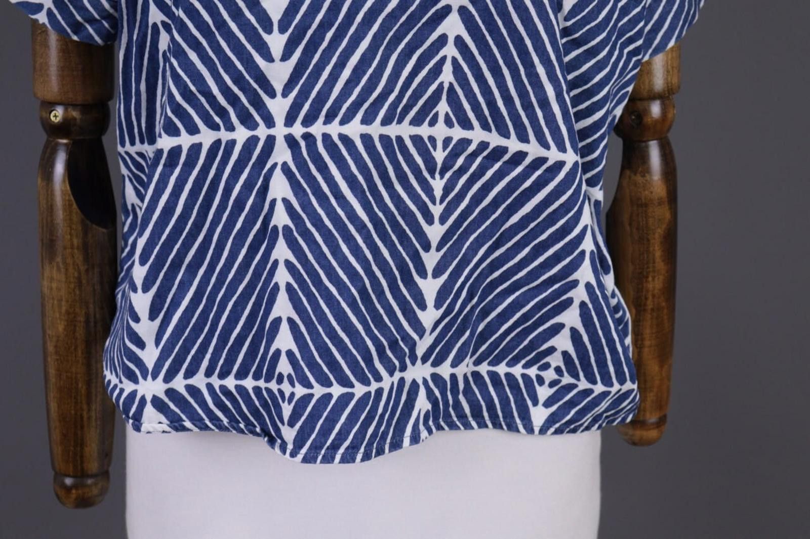 Marimekko Marimekko Blue Striped Lagnelook Summer Blouse Shirt Size XS Size XS / US 0-2 / IT 36-38 - 4 Thumbnail