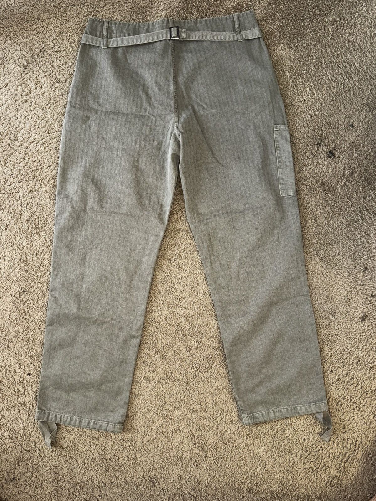 Zara Zara Khaki Green Washed Carpenter Pants Size US 34 / EU 50 - 7 Thumbnail