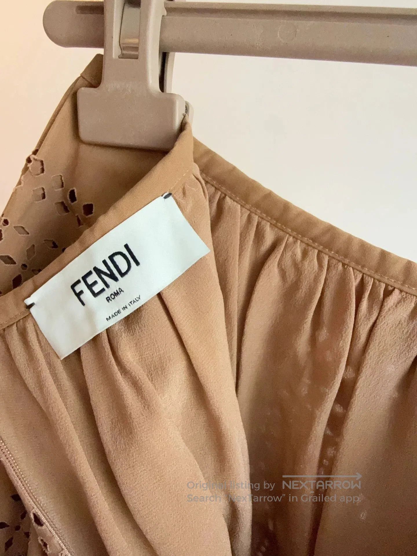 Fendi Fendi Perforated Cotton Skirt. Size US 40 / EU 56 - 5 Thumbnail