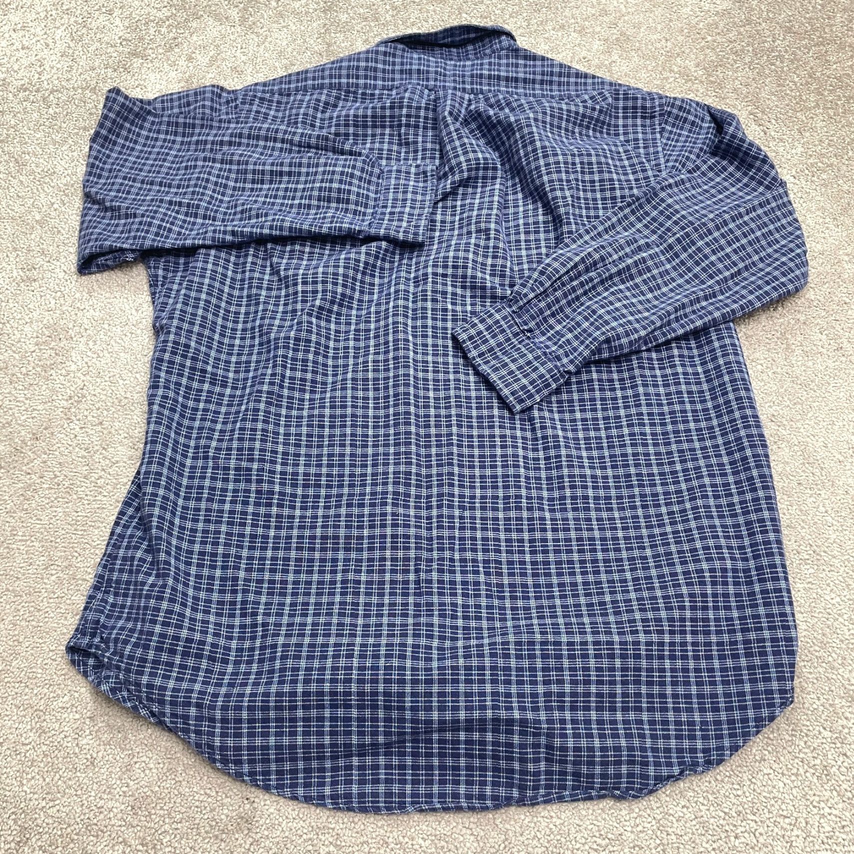 Polo Ralph Lauren VINTAGE Polo Ralph Lauren Halpern Button-Down Shirt Mens Large Blue Plaid Cotton Classic Casual Size US XS / EU 42 / 0 - 2 Thumbnail