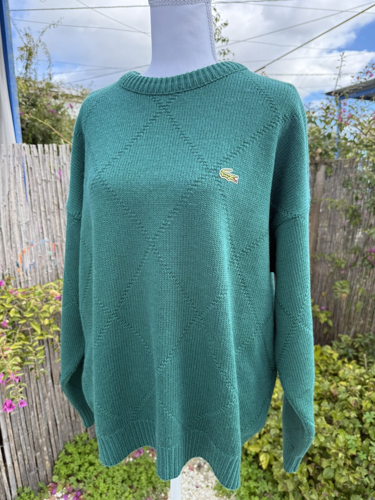 Lacoste Lacoste Oversized Wool Sweater - Made in France Size L / US 10 / IT 46 - 3 Thumbnail