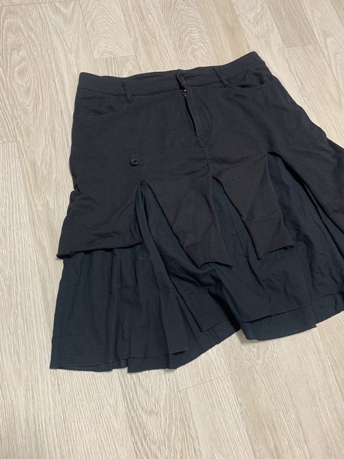 If Six Was Nine × Le Grande Bleu (L.G.B.) Avantgarde asymmetric skirt geisha, vintage, y2k style Size 38" / US 16 / IT 52 - 2 Thumbnail