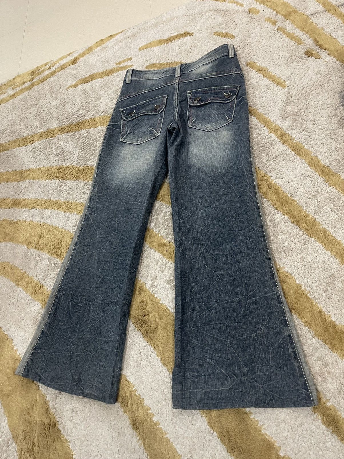 Japanese Brand SALE Flare Jeans Bootcut Distressed Denim Streetwear Size US 31 - 4 Thumbnail