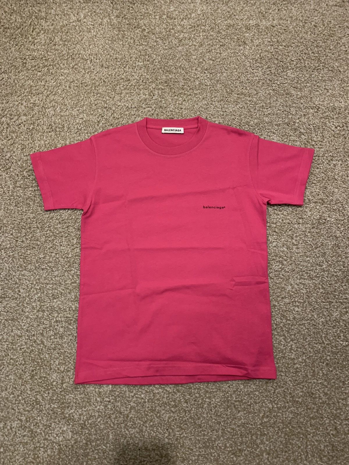 image of Balenciaga Copyright Logo Tee in Pink, Women's (Size Small)