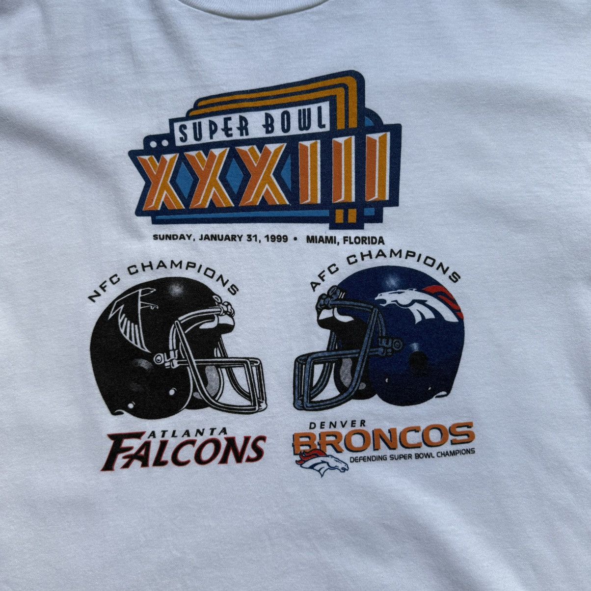 Jerzees Vintage SB XXXIII Falcons VS Broncos Tee Size US L / EU 52-54 / 3 - 4 Thumbnail