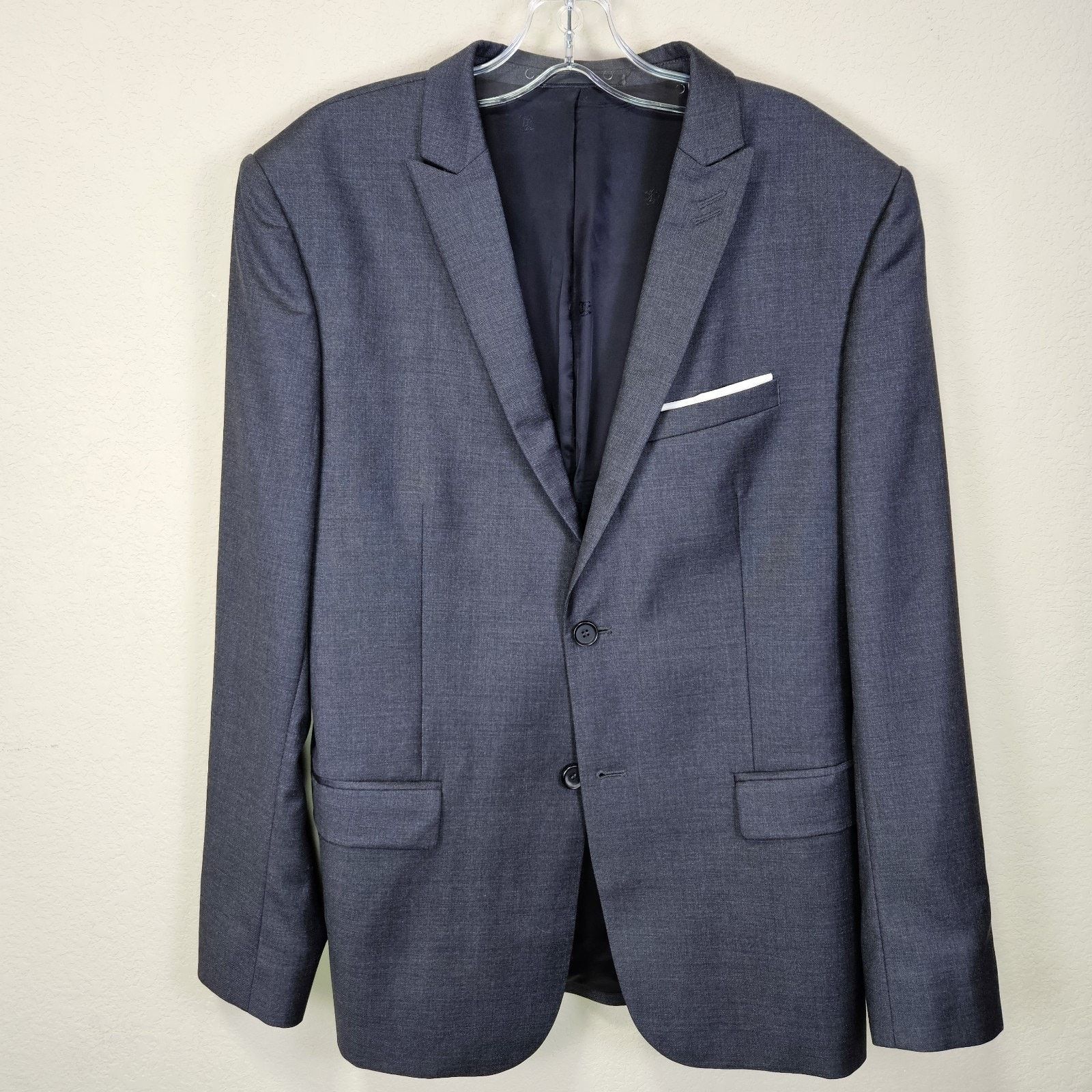 The Kooples The Kooples Blazer Peak Lapel Classic Fit Suit Jacket Wool Size 40R - 1 Thumbnail