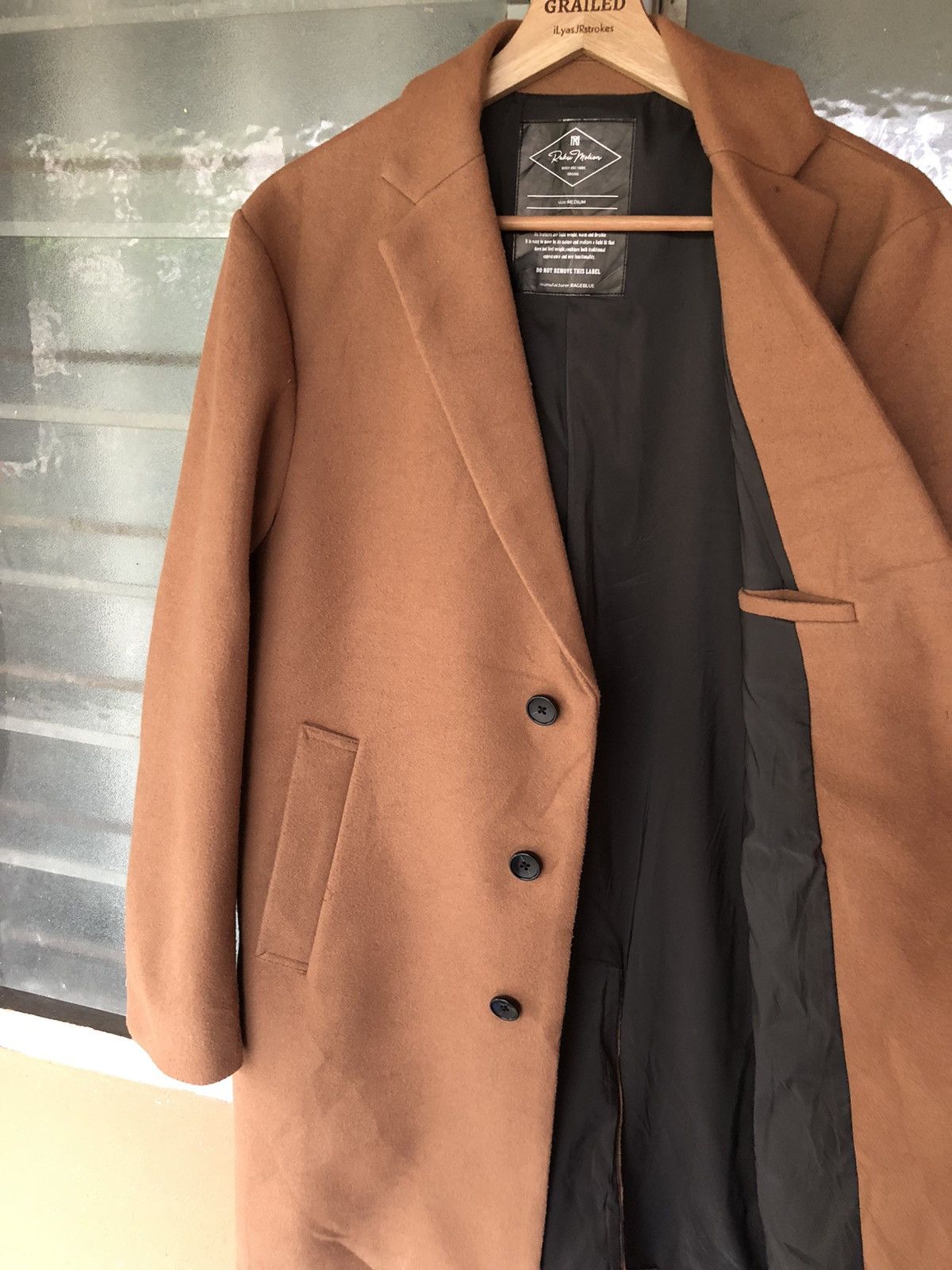 If Six Was Nine × Japanese Brand × Le Grande Bleu (L.G.B.) Vintage Raku Motion Wooly Knit Trench Coat Jacket Size US M / EU 48-50 / 2 - 6 Thumbnail