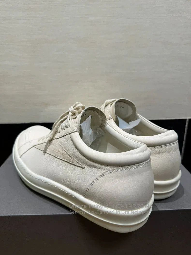 Rick Owens Rick Owens White Low Top Leather Sneakers- Size US 9 / EU 42 - 4 Thumbnail