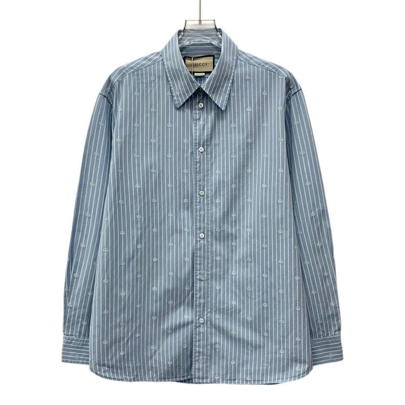 Gucci Gucci Light blue striped logo jacquad cotton lapel single- Size M / US 6-8 / IT 42-44 - 1 Thumbnail