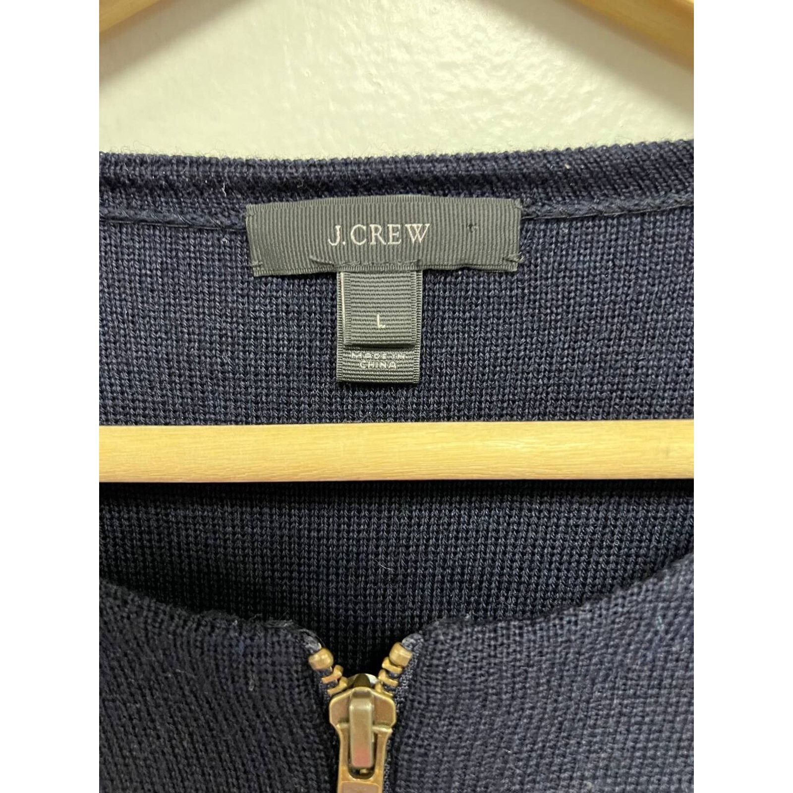 J.Crew J. Crew Two-tone Wool Full Zip Color Block Cardiga L A000134 Size L / US 10 / IT 46 - 4 Thumbnail