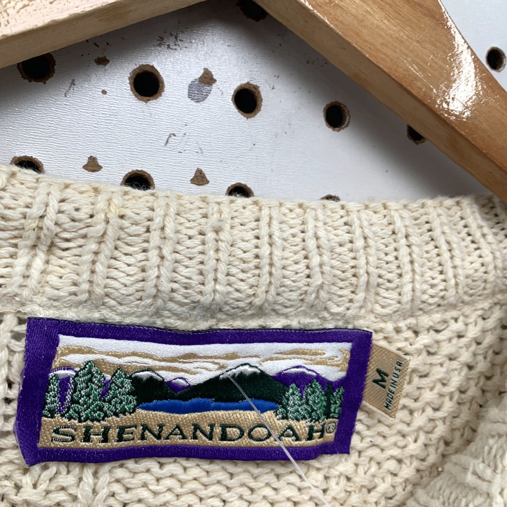 Vintage VINTAGE Shenandoah Sweater Beige Medium Chunky-Knit Crew Neck Pullover Deer NWT Mens Size US M / EU 48-50 / 2 - 2 Thumbnail