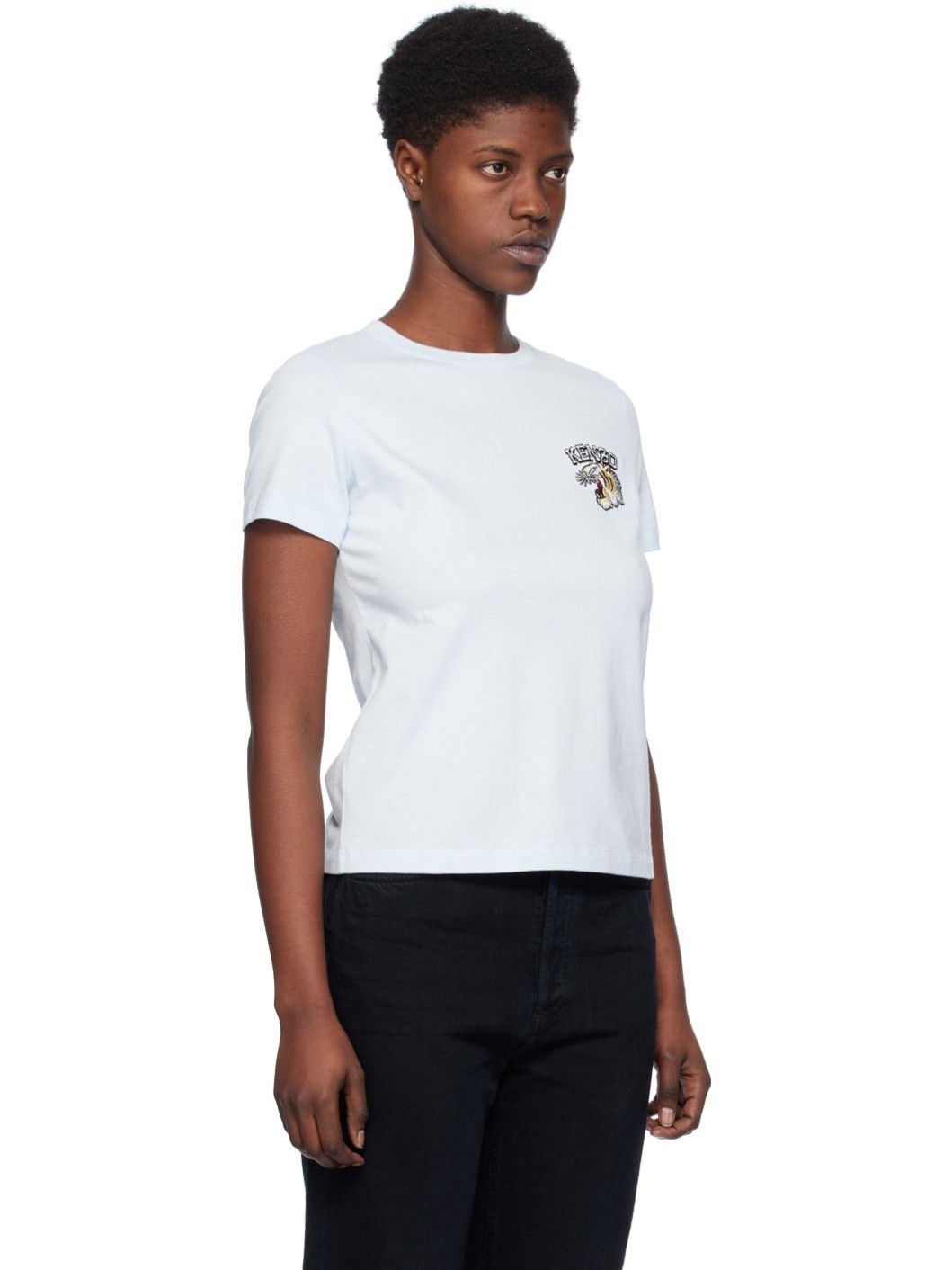 Kenzo o1y1025 Crewneck T-Shirt in Sky Blue Size XS / US 0-2 / IT 36-38 - 2 Thumbnail