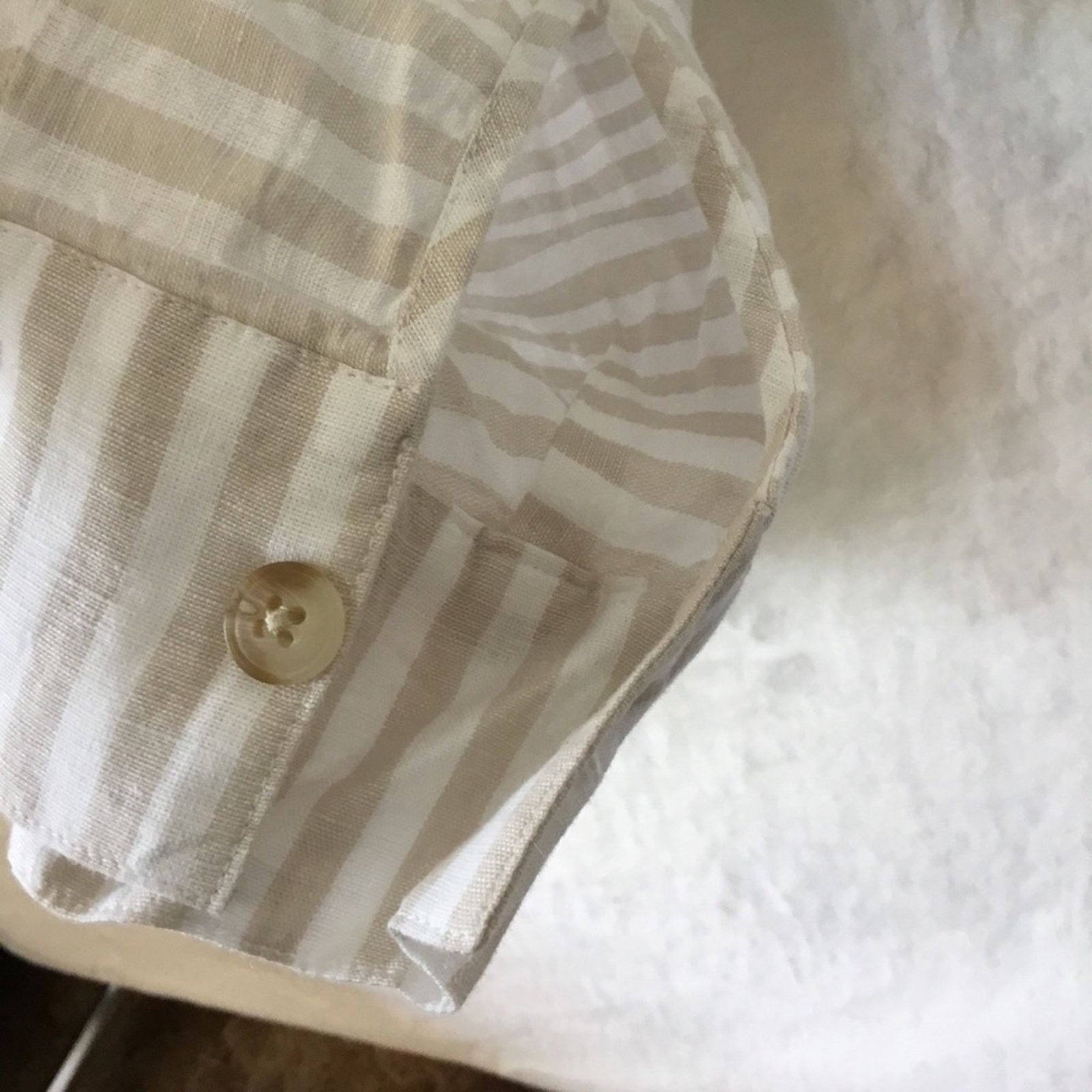 Other UpWest Cream and White Striped Button Shirt Size M / US 6-8 / IT 42-44 - 11 Thumbnail