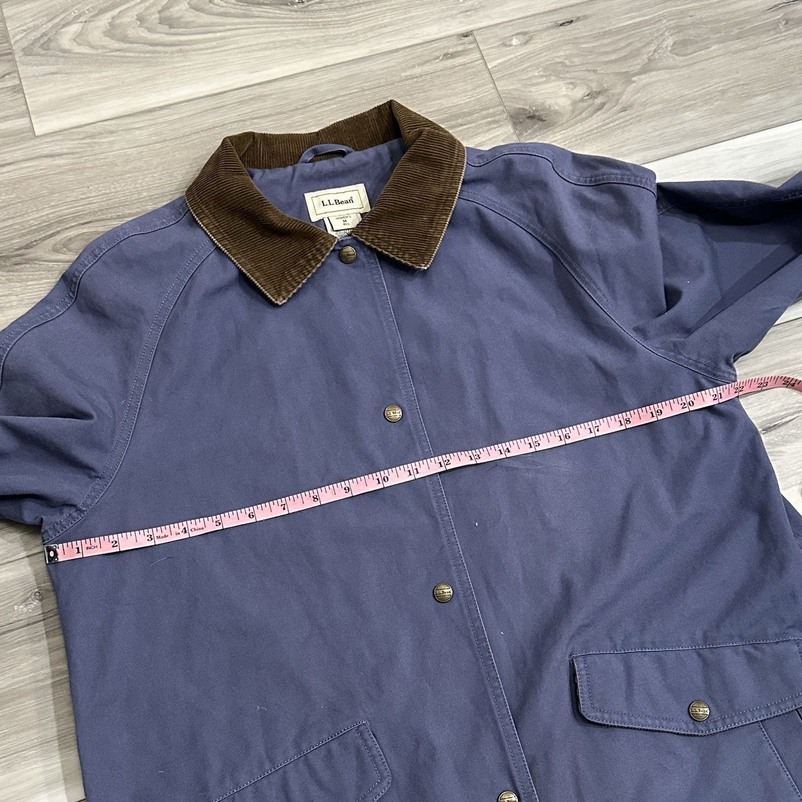 L.L. Bean VTG LL Bean Women’s Medium Long Canvas Duster Periwinkle Size M / US 6-8 / IT 42-44 - 7 Thumbnail
