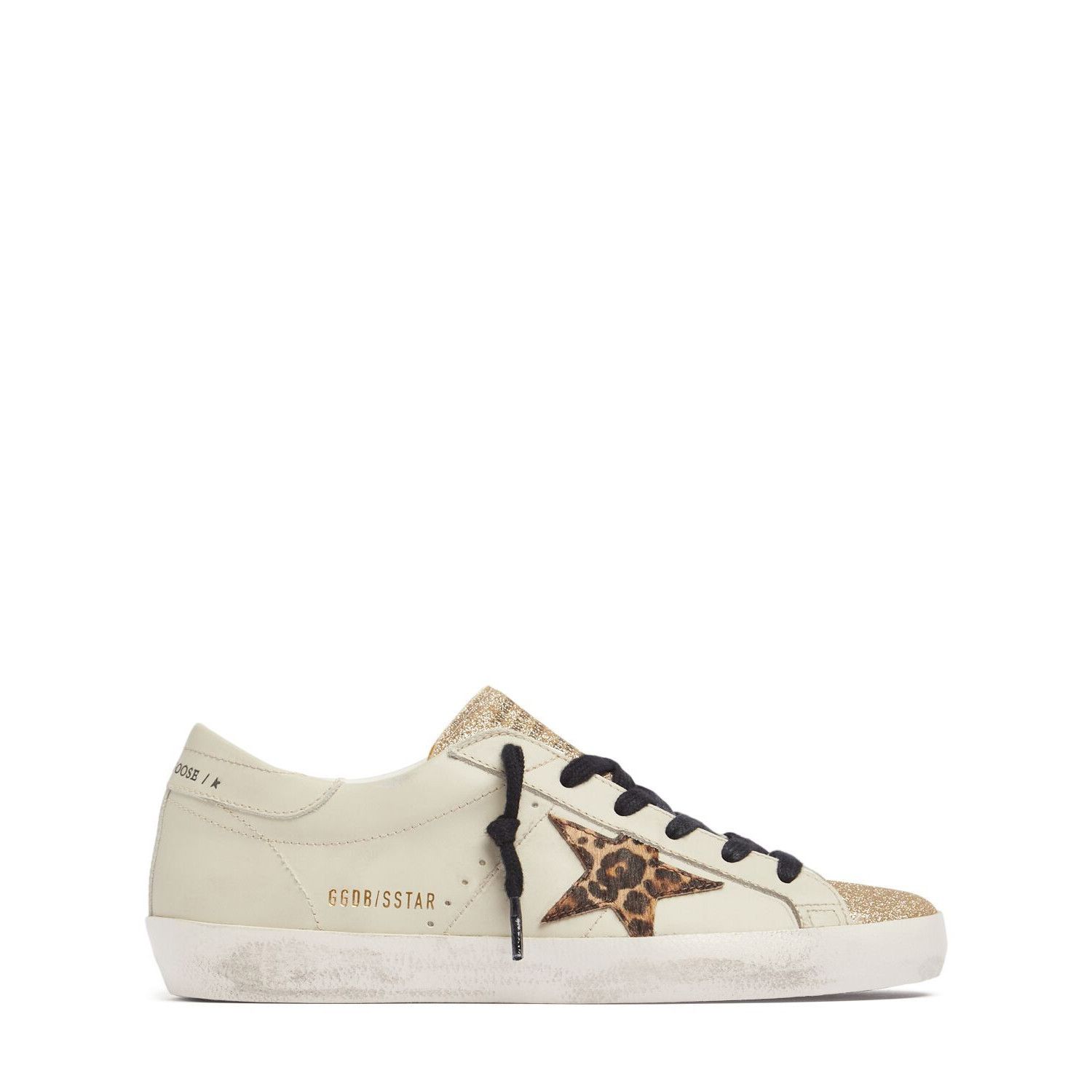 GOLDEN GOOSE Super Star Women's Beige/Gold Sneakers New & Au