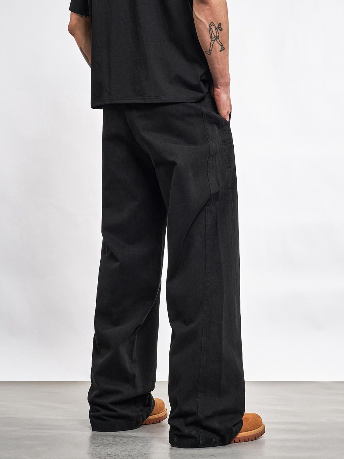 Vintage Black Wide-Leg Pants Size US 32 / EU 48 - 3 Thumbnail