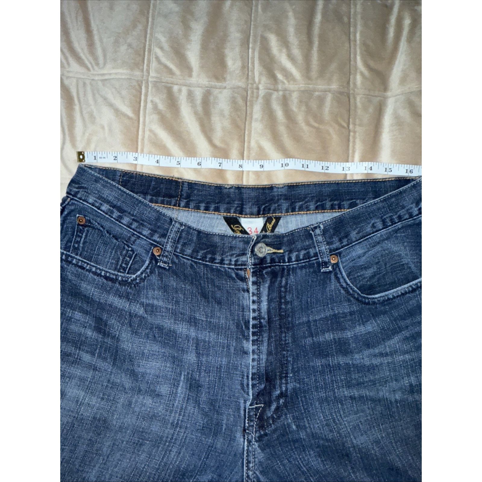 Lucky Brand Vintage Lucky Brand Men’s Jeans 34x31 Straight Leg Dark Wash Size US 34 / EU 50 - 8 Thumbnail