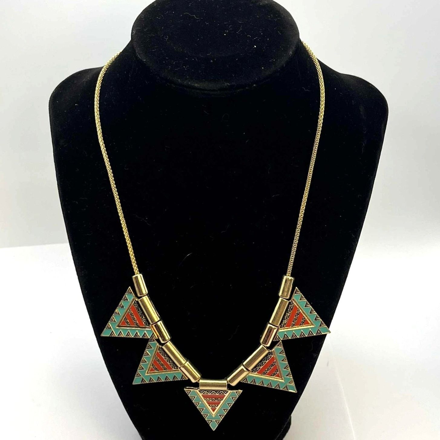 Other Gold & Turquoise Necklace Size ONE SIZE - 1 Thumbnail