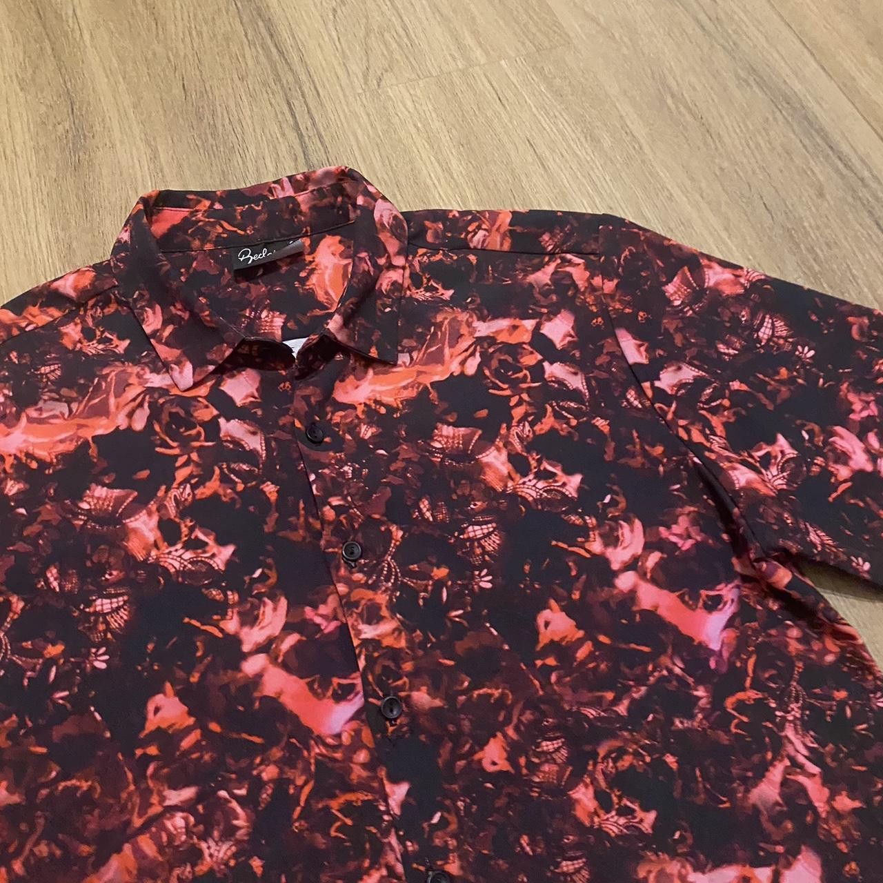 Other Black and red patterned short sleeve button up shirt Size US L / EU 52-54 / 3 - 3 Thumbnail