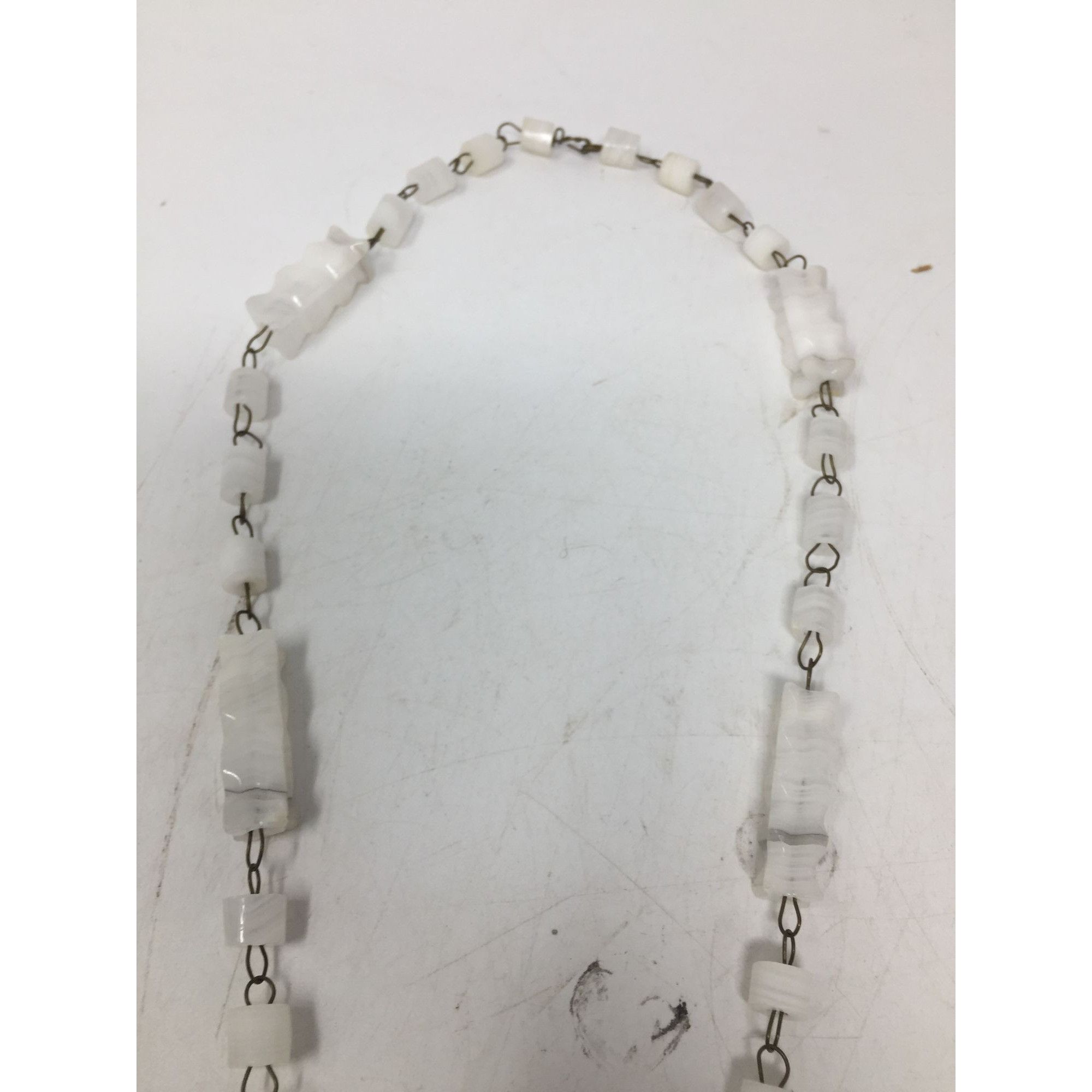 Other Vintage Handmade Carved White Aztec Tribal Necklace Size ONE SIZE - 3 Thumbnail