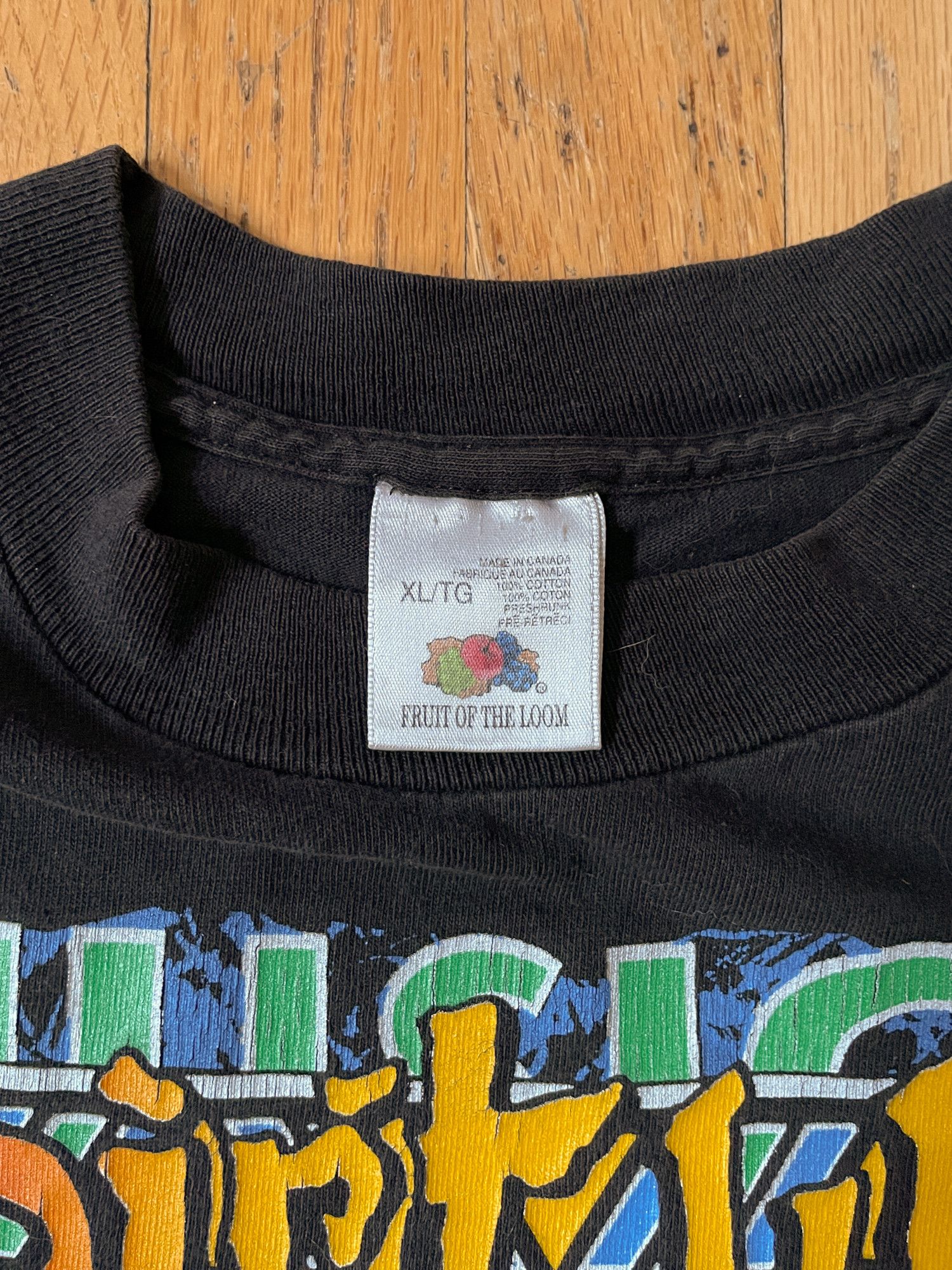 Fruit Of The Loom × Vintage 90s Single Stitch 'Energize With This Milk Energy' T-Shirt Size US XL / EU 56 / 4 - 5 Thumbnail