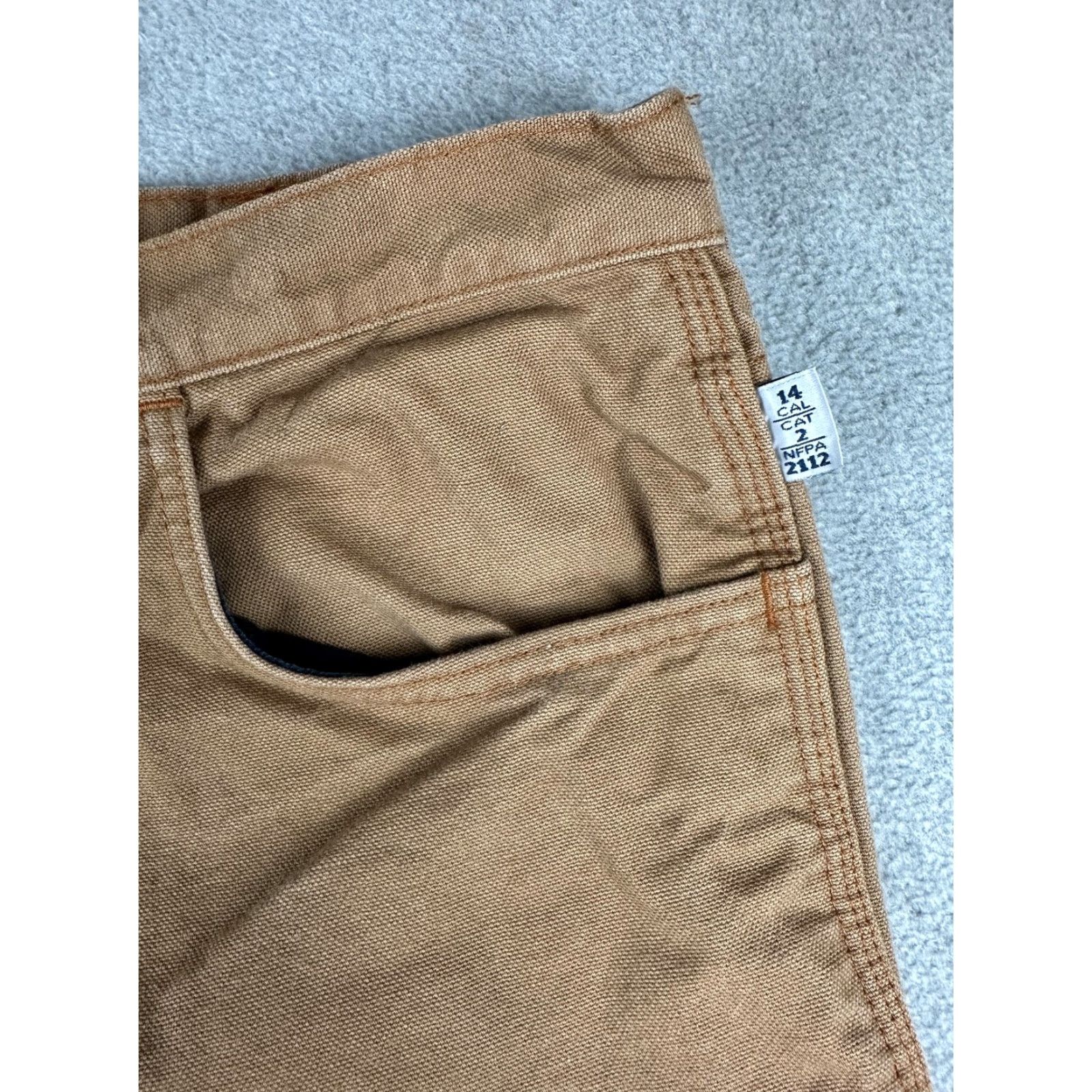 Vintage Tyndale FR Pants Mens 34x30 Brown Carpenter Flame Resistant Workwear Made USA Size US 34 / EU 50 - 5 Thumbnail