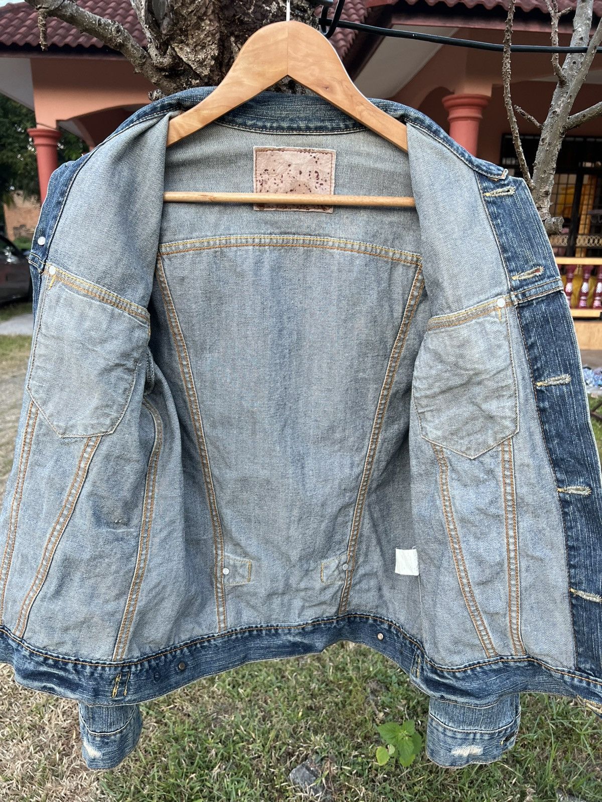 Edwin × If Six Was Nine × Le Grande Bleu (L.G.B.) 90’s style Edwin Distress Faded Denim Jacket Size US S / EU 44-46 / 1 - 16 Thumbnail