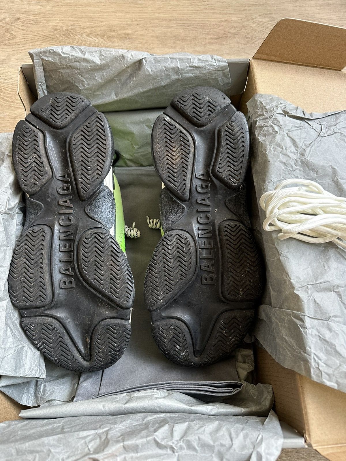 Balenciaga Balenciaga Triple S Green Size 8/41 Special Laces Size US 8 / EU 41 - 6 Thumbnail