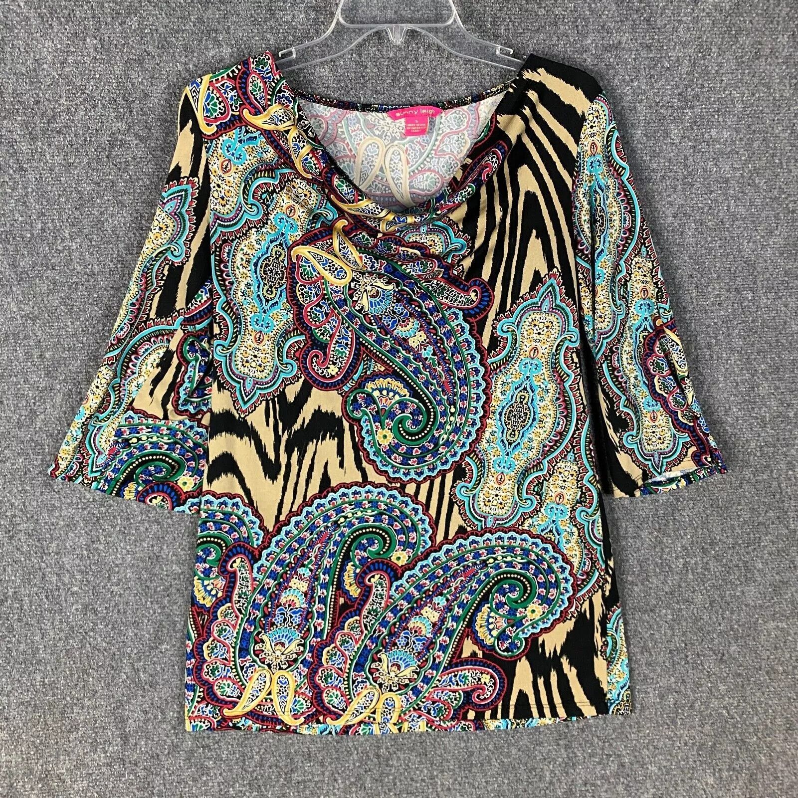 Other Sunny Leigh Blouse Women's Small Pullover 3/4 Sleeve S Size S / US 4 / IT 40 - 1 Thumbnail