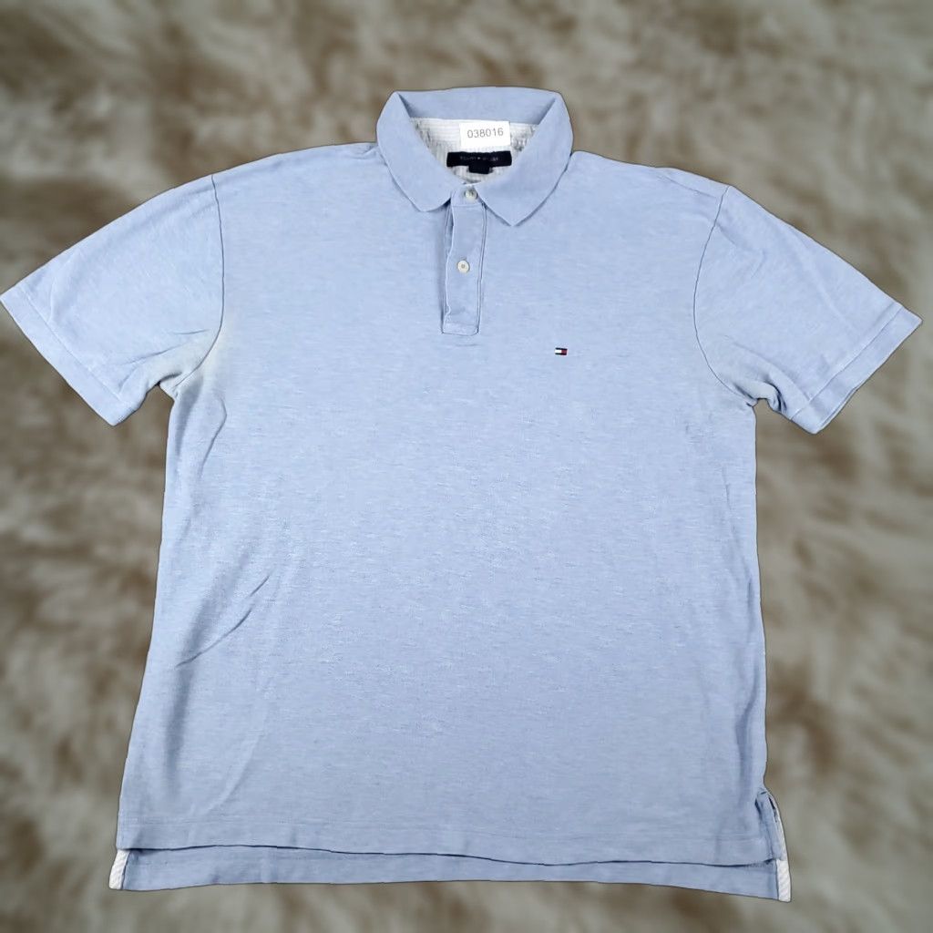 Tommy Hilfiger Tommy Hilfiger Polo Shirt Mens Large Blue Casual Short Sleeve Activewear Size US L / EU 52-54 / 3 - 1 Thumbnail