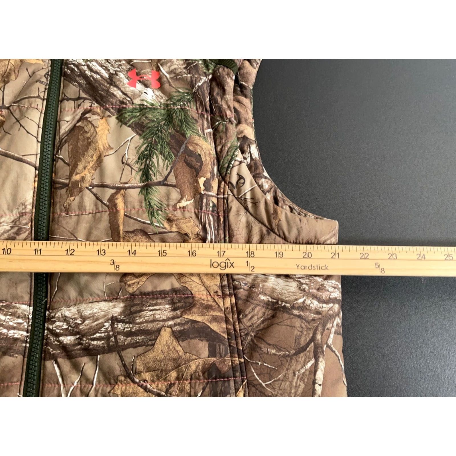 Under Armour Under Armour Camouflage Vest Women's XL Brown 90s Puffer Jacket Stand-Up Collar Zip Full Zip Insulated Lined Pockets Camouflage Nylon-Polyester Size XL / US 12-14 / IT 48-50 - 5 Thumbnail