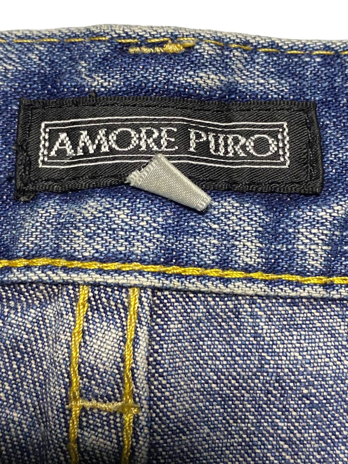 Japanese Brand Vintage Japanese Brand Amore Puro Blue Wash Distressed Jeans Size US 32 / EU 48 - 12 Thumbnail