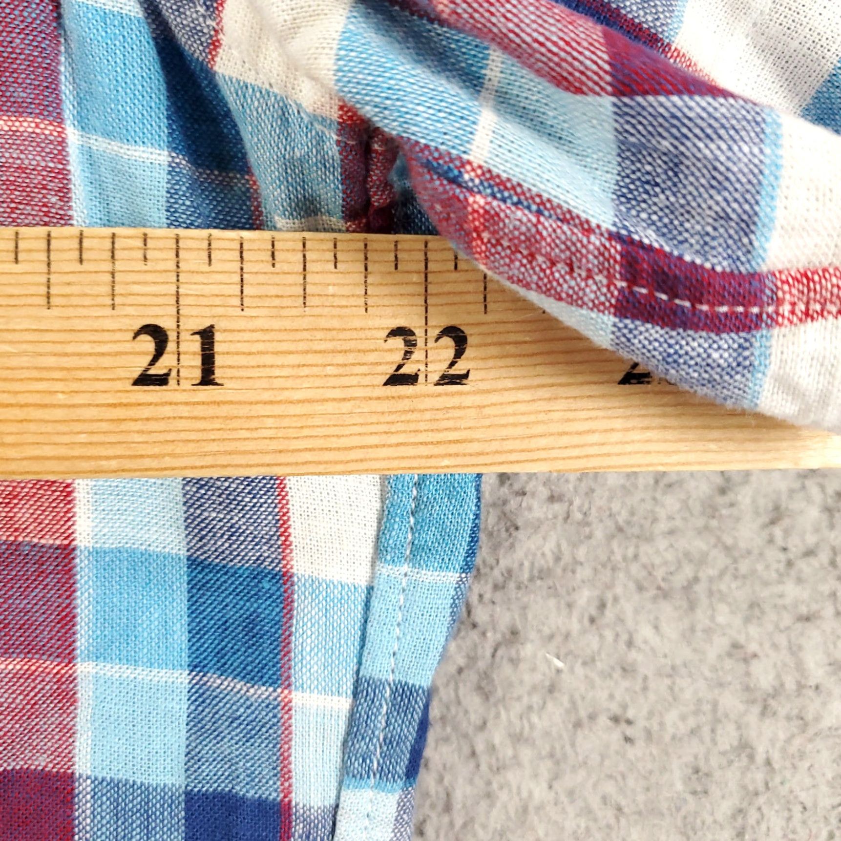 J.Crew J.CREW Shirt Adult Large Multicolor Plaid Linen-Cotton Blend Button-Down Slim Fit Mens Classic Preppy Size US L / EU 52-54 / 3 - 6 Thumbnail